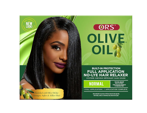 ORS Olive Oil Built-In Protection Full Application No-Lye Hair Relaxer Normal Strength (Pack of 1)