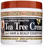 Hollywood Beauty Tea Tree Creme Hair and Scalp Conditioner, White , 10.5 Ounce