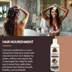 OKAY Coconut Deep Moisturizing Conditioner 12oz – Hydrating Hair Conditioner with Coconut Oil, Restores Moisture & Elast