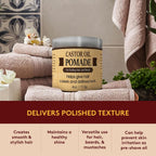OKAY | Men's Castor Oil Beard and Hair Pomade | For All Hair Types & Textures | All Day Hold | Sleek, Defined Look | Fre