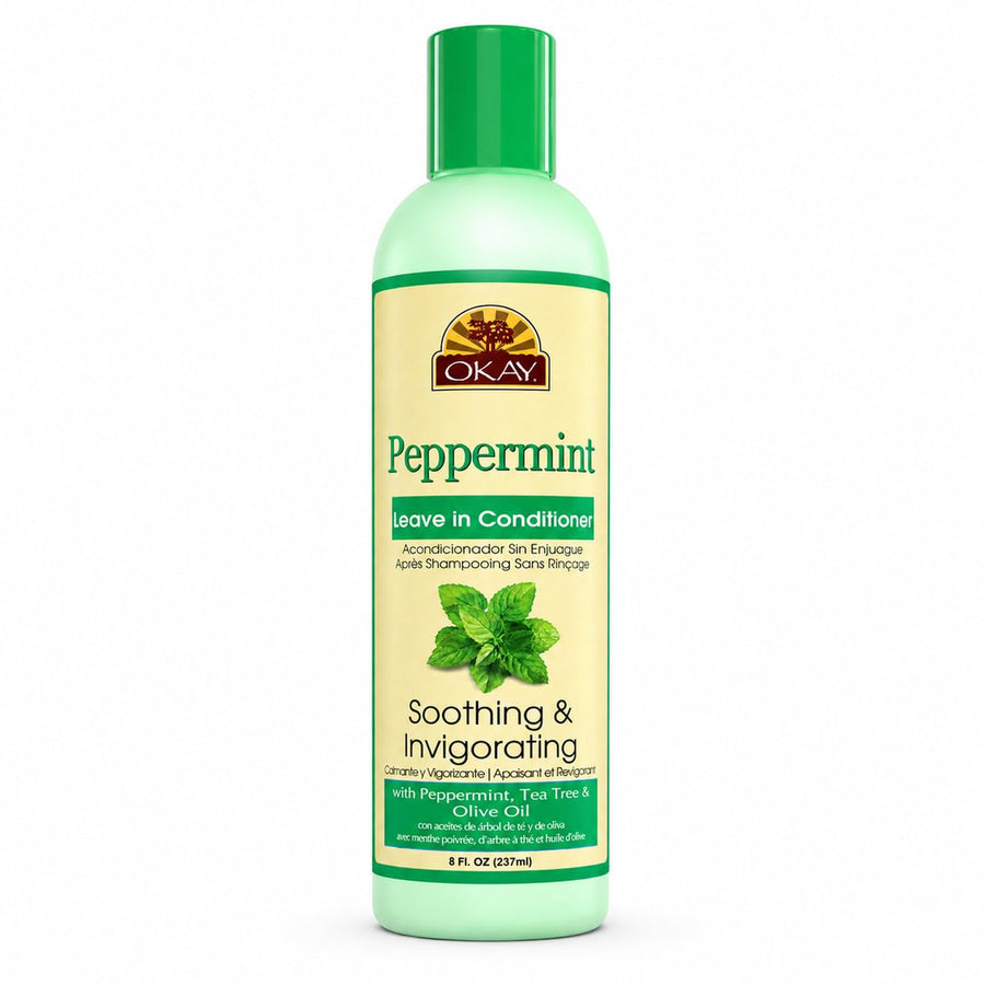 OKAY Peppermint Soothing & Invigorating Leave-in Conditioner, 8 Ounce