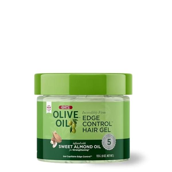 ORS Olive Oil Incredibly Firm Edge Control Hair Gel with Sweet Almond 4 Ounces