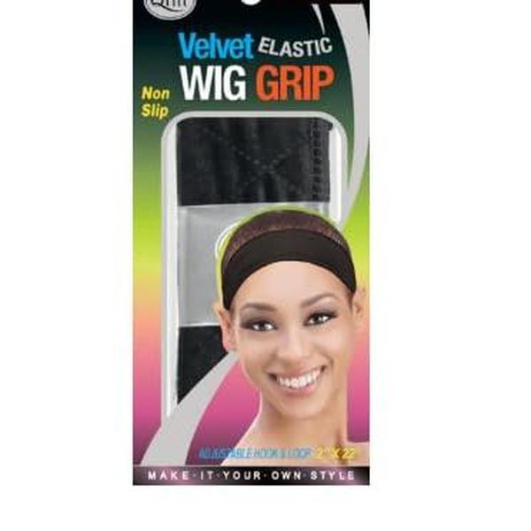 Qfitt  #5058 VELVET WIG GRIP 2″X22″ BLACK