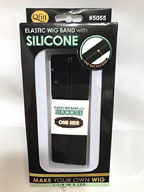 Qfitt Elastic Wig Band with SILICONE 1-1/8 in X 1 YD #5055 (1 PACK)