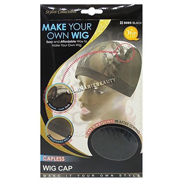 Qfitt Make Your Own Wig Natural Look Capless Wig Cap #5065 Black