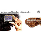 RA COSMETICS 100% Natural Black Soap with Lavender 5oz