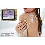 RA COSMETICS 100% Natural Black Soap with Lavender 5oz