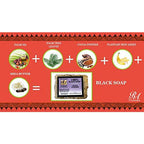 RA COSMETICS 100% Natural Black Soap with Lavender 5oz