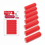 Annie Self-Gripping Rollers #1309, 6 Count Red Small 1/2 Inch (2 Pack)