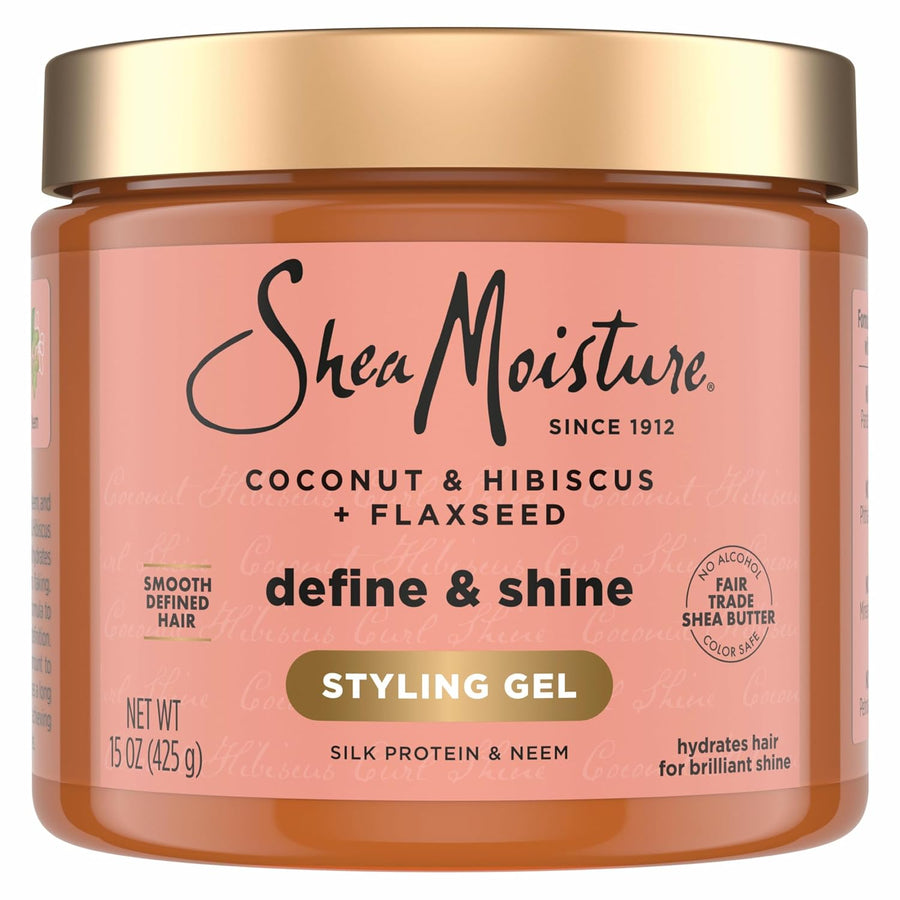 SheaMoisture Coconut & Hibiscus +Flaxseed Define & Shine Styling Gel 15oz