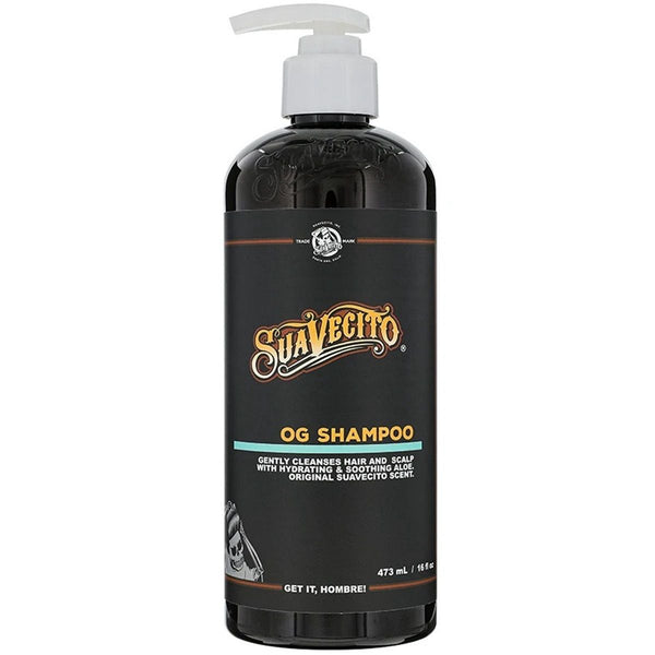 SUAVECITO OG Haircare Liquid Shampoo, 16 oz Pump Bottle Original Scent - Gentle Adult Cleanser with Aloe, Cleansing, Hydrating, Soothing, Sulfate-Free, Restores Shine & Luster for All Hair Types & Tex