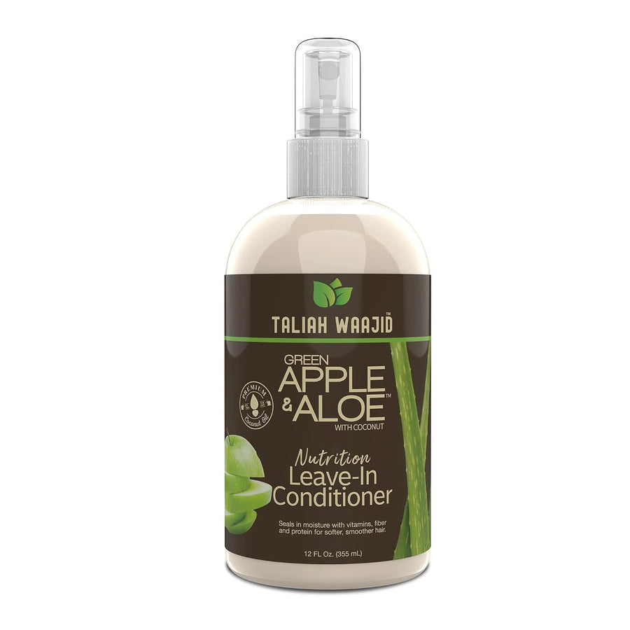Taliah Waajid Green Apple & Aloe Nutrition Leave-In Conditioner with Coconut | Curl Moisturizer Vitamins, Fiber, and Pro